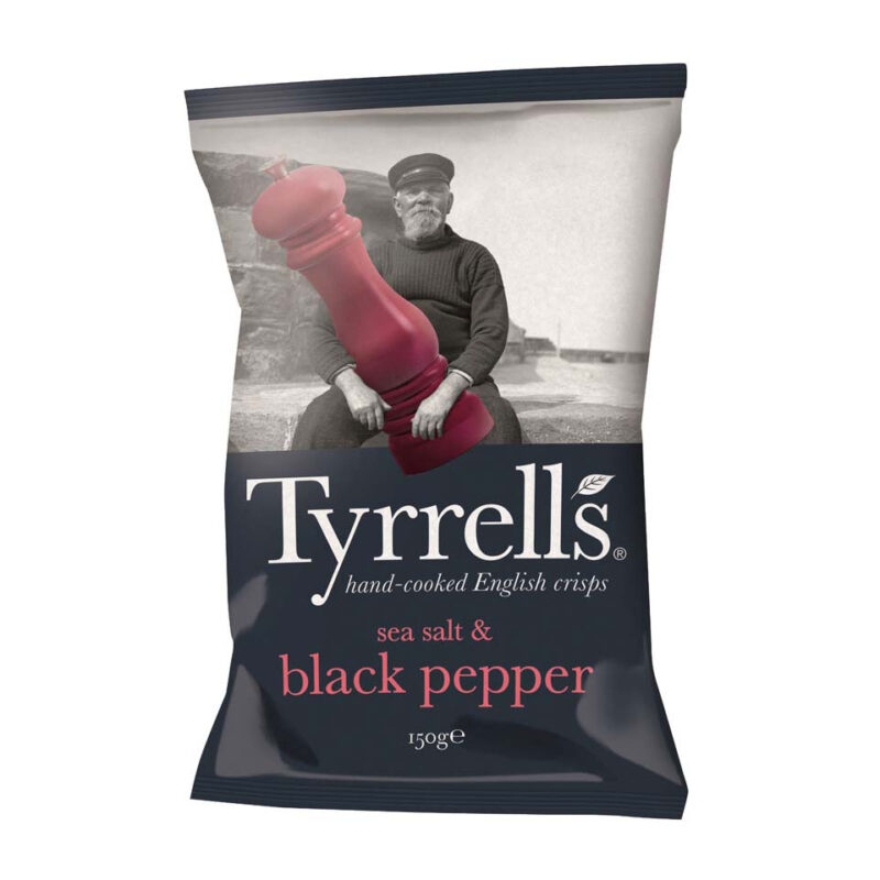 TYRRELL'S ΠΑΤΑΤΑΚΙΑ SEA SALT- BLACK PEPPER 150GR