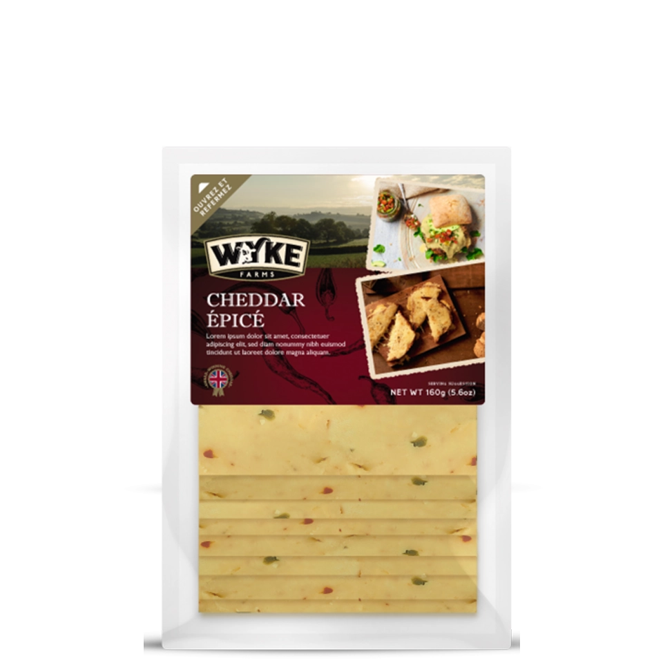 WYKE CHEDDAR ΦΕΤΕΣ ΜΕ ΜΠΑΧΑΡΙΚΑ 160GR