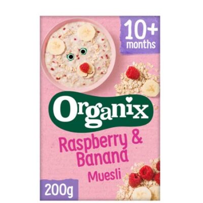 ORGANIX ΜΟΥΣΛΙ ΜΕ ΜΠΑΝΑΝΑ&RASPBERRY 10M+ 200GR