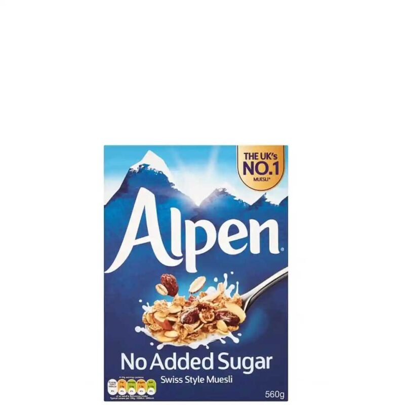 ALPEN MUESLI NO ADDED SUGAR 550GR