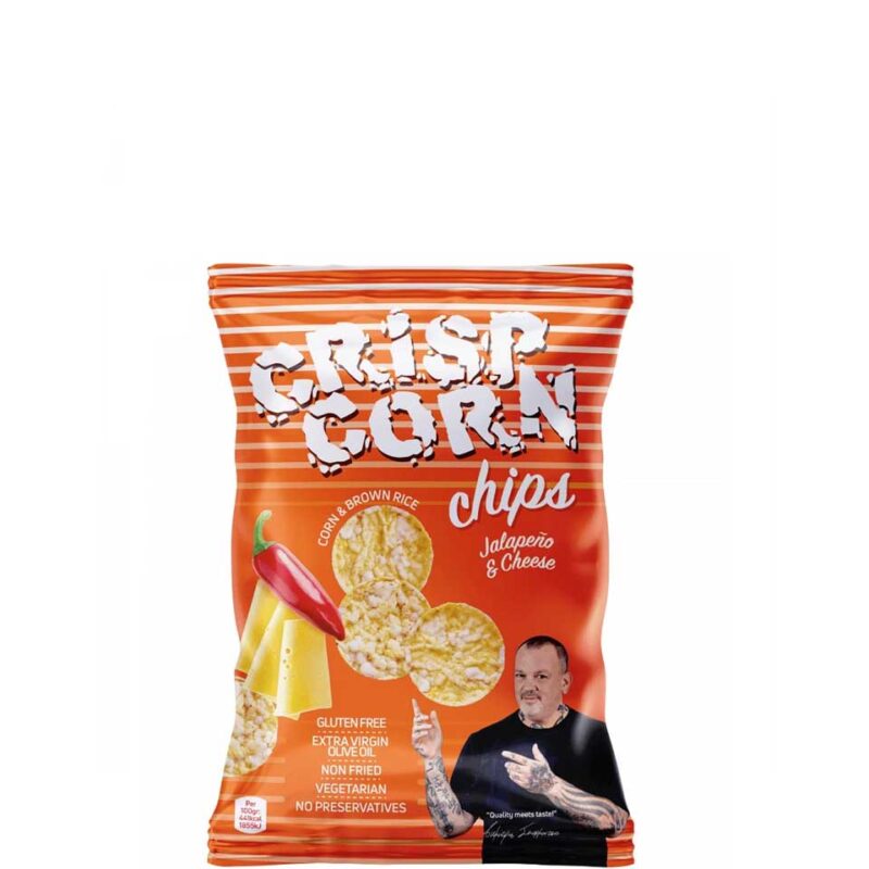 CRISP CORN CHIPS ΧΑΛΑΠΕΝΙΟ & ΤΥΡΙ 60GR