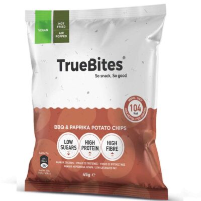 TRUEBITES CHIPS ΜΕ ΒΑΣΗ ΤΗΝ ΠΑΤΑΤΑ ΜΕ BBQ ΠΑΠΡΙΚΑ 45GR