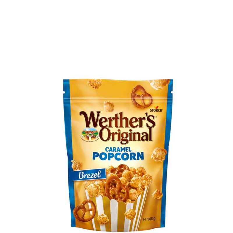 WERTHER'S ORIGINAL CARAMEL POP CORN SEA SALT & PRETZEL 140GR