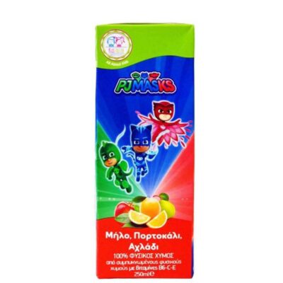 PJ MASKS ΧΥΜΟΣ ΜΗΛΟ-ΠΟΡΤΟΚΑΛΙ-ΑΧΛΑΔΙ 250ML