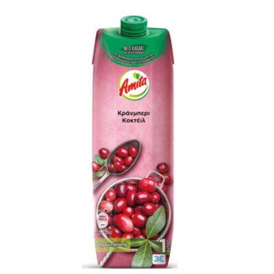 ΑΜΙΤΑ ΧΥΜΟΣ CRANBERRY 1LT