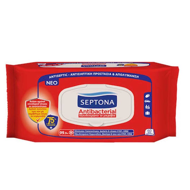 SEPTONA ΜΑΝΤΗΛΙΑ REFRESH 60ΤΕΜ. 75% ETHANOL