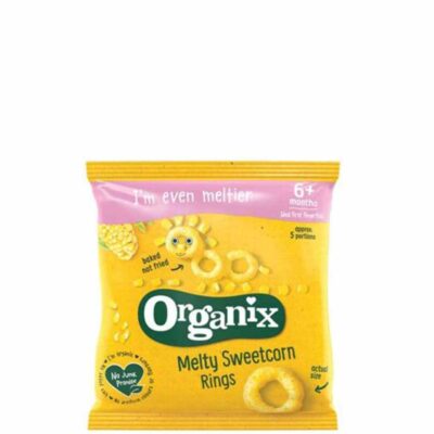 ORGANIX MELTY SWEETCORN ΣΝΑΚ ΤΡΑΓΑΝΑ ΔΑΧΤΥΛΙΔΙΑ 20GR