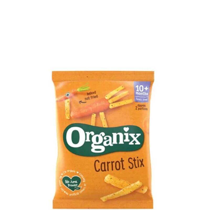 ORGANIX CARROT STICKS ΣΝΑΚ ΚΑΛΑΜΠΟΚΙ-ΚΑΡΟΤΟ 4x15GR