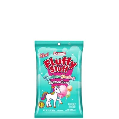 CHARMS FLUFFY STUFF RAINBOW SHERBET COTTON CANDY 60GR