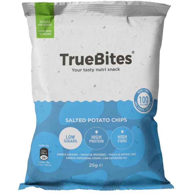 TRUEBITES CHIPS ΜΕ ΒΑΣΗ ΤΗΝ ΠΑΤΑΤΑ ΜΕ ΑΛΑΤΙ 45GR