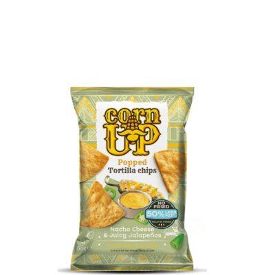 CORN UP CHEESE & JALAPENO TORTILLA CHIPS 60GR