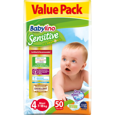 BABYLINO ΠΑΝΕΣ No4 SENSITIVE 50TMX 7-18KG