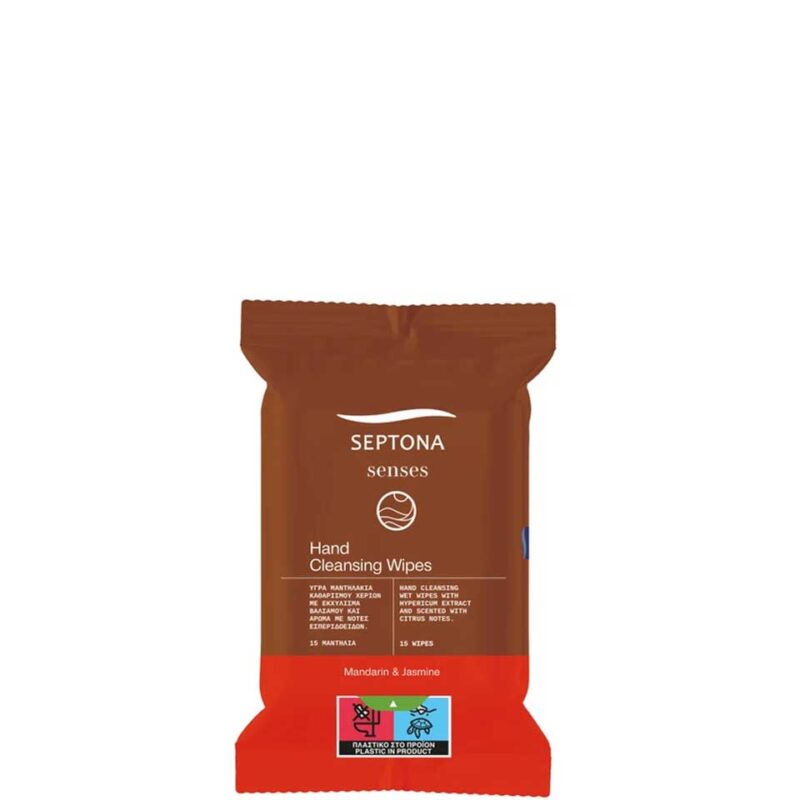 SEPTONA SENSES HAND WIPES MANDARIN 15ΤΕΜ.