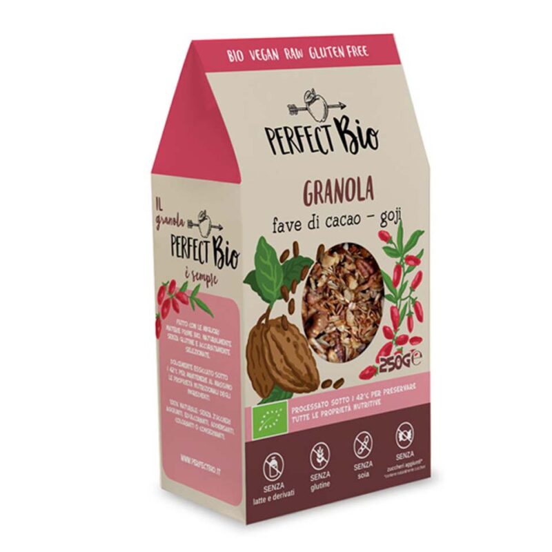 PERFECT BIO GRANOLA ΠΡΩΤΕΪΝΗΣ ΜΕ ΚΑΚΑΟ Χ/ΖΑΧ 250GR