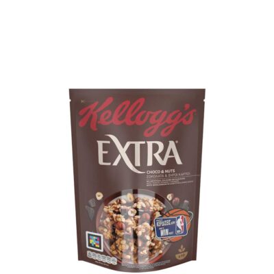 KELLOGG'S EXTRA ΔΗΜ. ΣΟΚΟΛΑΤΑ&ΞΗΡΟΥΣ ΚΑΡΠΟΥΣ 450GR