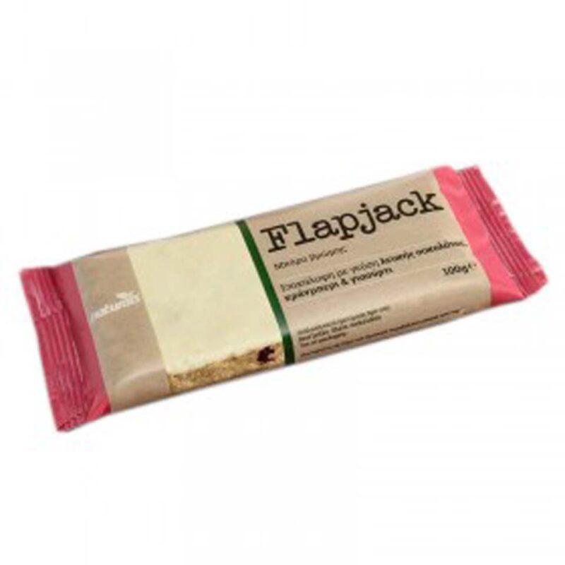 NATURALS FLAPJACK ΓΙΑΟΥΡΤΙ ΚΡΑΝΜΠΕΡΙΣ ΛΕΥΚΗ ΣΟΚΟΛΑΤΑ 100GR