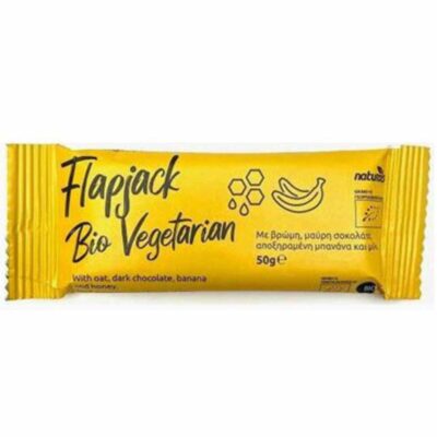 FLAPJACK ΜΠΑΡΑ ΜΕ ΜΑΥΡΗ ΣΟΚΟΛΑΤΑ&ΜΠΑΝΑΝΑ BIO 50GR