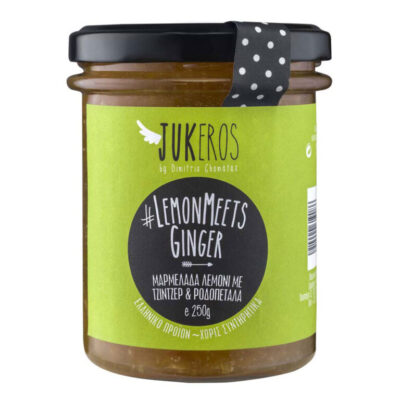 JUKEROS ΜΑΡΜΕΛΑΔΑ ΛΕΜΟΝΙ- GINGER- ΡΟΔΟΠΕΤΑΛΑ 250GR