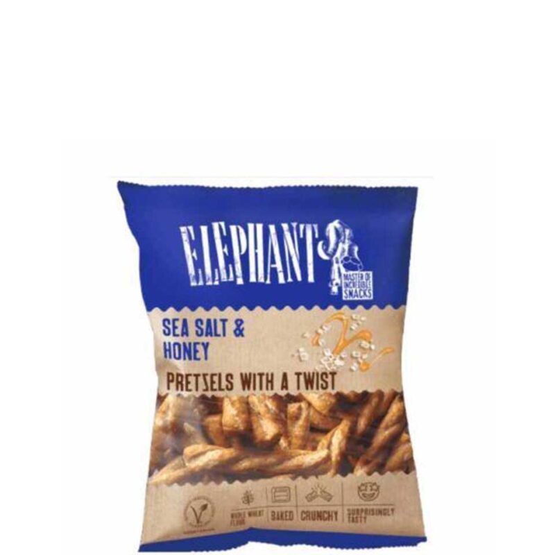 ELEPHANT PRETZELS TWIST ΜΕ ΜΕΛΙ&ΘΑΛΑΣΣΙΝΟ ΑΛΑΤΙ 70GR