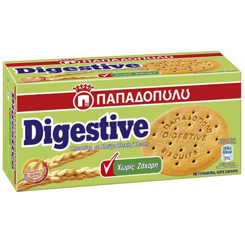 ΠΑΠΑΔΟΠΟΥΛΟΥ DIGESTIVE ΧΩΡΙΣ ΖΑΧΑΡΗ 250GR